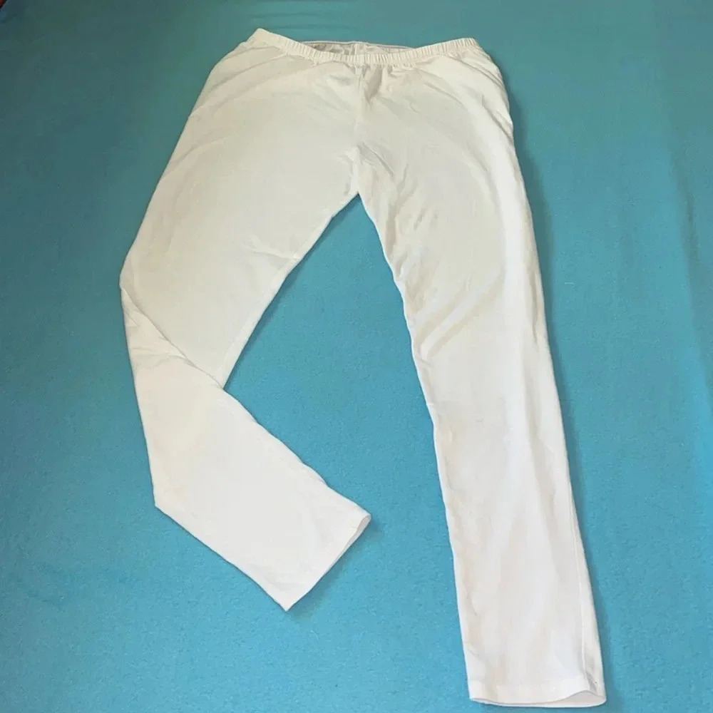 M&S London leggings pull on stretchy elastic waistband white NEW size 14 long